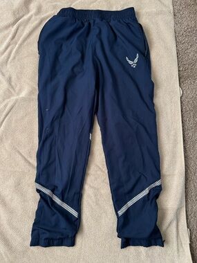 Navy Reflective Track Joggers with Elastic Waist